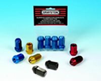 Motorsport lightweight aluminium wheel nuts open end type