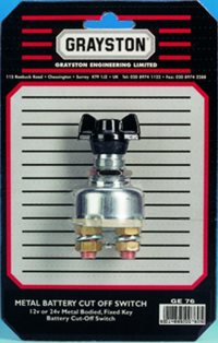 Metal Battery Cut off switch by Grayston