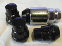 Custom Wheel Lock Nuts in Black