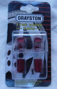 coloured tyre Valve Caps pack of 4