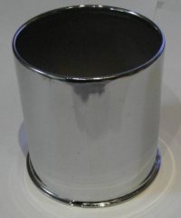 Push Thru Metal Wheel Hub Cap 1351OP in chrome steel.