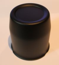 Push Thru Metal Wheel Centre Cap 1350S Black Steel 3-18 inch