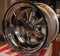Cragar pair of 15x10 SS Chevy 5 stud slightly marked rims.