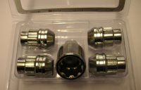 Chrome standard type wheel lock nuts