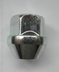 Open end bulge acorn tapered wheel nuts in Zinc finish