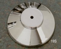 Stud mount nut cover in chrome