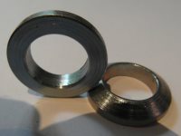 Wheel washer flat to Wolfrace taper 5-8ths bore